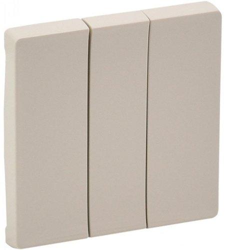 Лицевая панель Legrand Valena Life для 3-кл. выключателя слоновая кость картинка